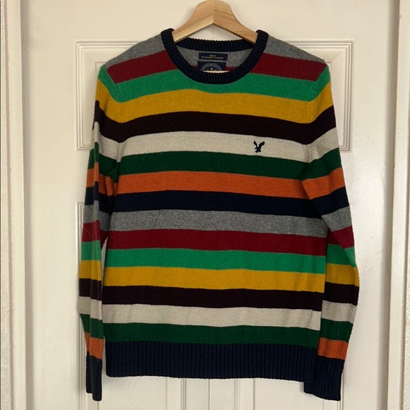 90s Vintage American Eagle Striped Sweater - Picture 1 of 6